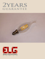 لامپ لوستر فیلامنتی لامپ فیلامنتی لوستری 4W شیشه شفاف