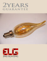 لامپ لوستر شیشه شامپاینی لامپ فیلامنتی لوستری 4W شیشه شامپاینی