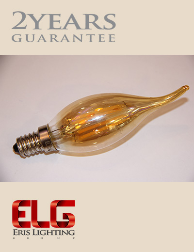 لامپ لوستر شیشه شامپاینی لامپ فیلامنتی لوستری 4W شیشه شامپاینی