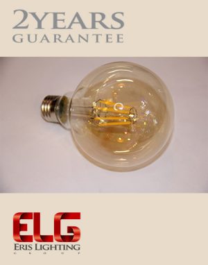 لامپ ادیسونی G95 8W شیشه شامپاینی فیلامنتی