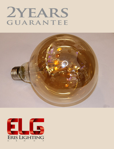 لامپ ادیسونی G125 8W شیشه شامپاینی فیلامنتیلامپ فیلامنتی ادیسونی