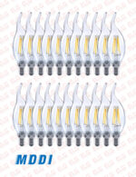 لامپ فیلامنتی لوستری مودی 4 وات بسته 100 عدد