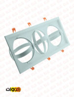 قاب توکار مربعی 3×1 اکووات مخصوص لامپ ar111