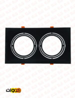 قاب توکار مربعی 2×1 اکووات مخصوص لامپ ar111 - Image 6