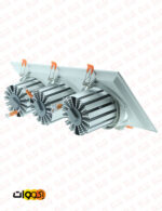 قاب توکار مربعی 3×1 اکووات مخصوص لامپ ar111