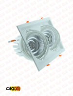 قاب توکار مربعی 2×1 اکووات مخصوص لامپ ar111