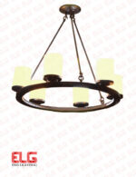 لوستر رینگی 6 شعله حباب دار مدل RA1054