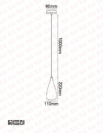 چراغ آویز تمام چوبی با لامپ انگاره مدل ASA 2