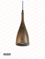 چراغ آویز تمام چوبی با لامپ انگاره مدل ASA 1