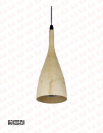 چراغ آویز تمام چوبی با لامپ انگاره مدل ASA 1