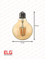 لامپ فیلامنتی 6 وات مدل G95 پایه E27 - Image 2
