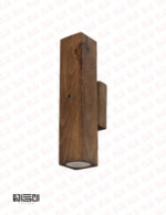 چراغ دیواری دکوراتیو دو طرفه تمام چوبی با لامپ انگاره مدل دارکوب 4