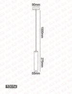 چراغ آویز انگاره چوبی لامپ دار مدل NEY 1 - Image 2