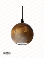 چراغ آویز چوبی لامپ دار انگاره مدل KAHROBA 1