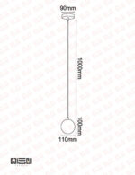 چراغ آویز چوبی لامپ دار انگاره مدل KAHROBA 1