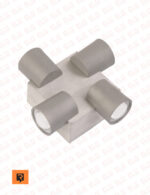 چراغ دکوراتیو 4 وات چهار طرفه مربع 90 درجه ای لنز محدب رسام