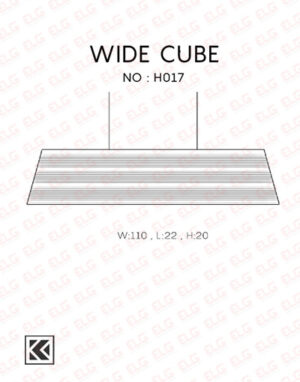 لوستر آویز کارتنی دست ساز 2 شعله مدل WIDE CUBE