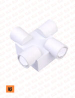 چراغ دکوراتیو 4 وات چهار طرفه مربع 90 درجه ای لنز محدب رسام