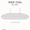 لوستر آویز کارتنی دستساز مدل WIDE OVAL