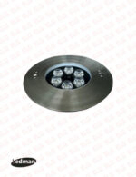 چراغ استخری توکار 12 وات استیل ضدآب و ضد اسید لدمان