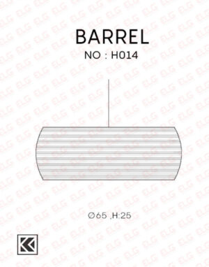 لوستر آویز کارتنی دست ساز مدل BARREL