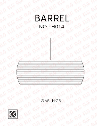 لوستر آویز کارتنی دست ساز مدل BARREL