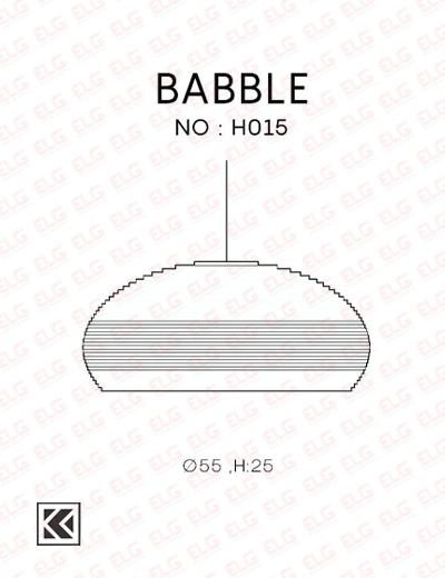 لوستر آویز کارتنی دست ساز مدل BABBLE