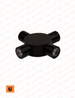 چراغ دکوراتیو چهارطرفه گرد 4 وات لنز تخت رسام