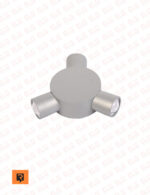 چراغ دکوراتیو سه طرفه گرد 3 وات لنز محدب رسام