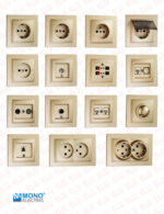 کلید و پریز مونو سری دسپینا رنگ بژ