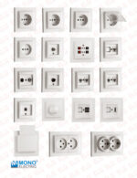 کلید و پریز مونو سری دسپینا رنگ کرم - Image 4