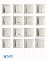 کلید و پریز مونو سری لاریسا رنگ سفید