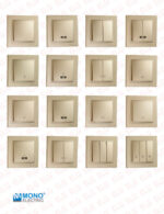 کلید و پریز مونو سری دسپینا رنگ بژ