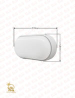 چراغ دیواری روکار ضد بخار 24 وات بیضی یکتا افروز