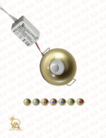 چراغ COB چشمی 3 وات توکار بدنه طلایی یکتا افروز