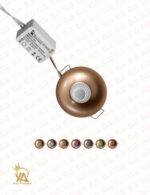 چراغ COB چشمی 3 وات توکار بدنه قهوه ای یکتا افروز