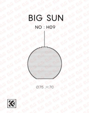 لوستر آویز کارتنی مدل Big Sun