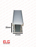 پروفیل لاینر توکار دفنی کد 08 عمق 26 میلی متر با دیفیوزر