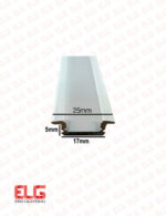 پروفیل لاینر توکار کد 01 رویه 25 و برش 17 میلی متر با دیفیوزر