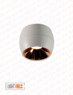 چراغ دکوراتیو منحنی روکار رفلکتوردار سفید رزگلد لایت فیلد