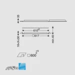 مشخصات ابعادپنل 60 در 60 توکار سقفی 42 وات برای سقف یکپارچه مازی نور