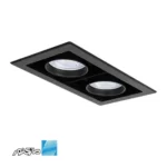 پنل دو خانه مولتی دانلایت توکار 60 وات مدل آدنا مشکی مازی نور