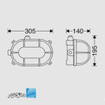 چراغ تونلی 20 وات مدل راکی با حفاظ مازی سری optimax نور - Image 2