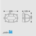 چراغ تونلی 9 وات مدل راکی با حفاظ مازی نور
