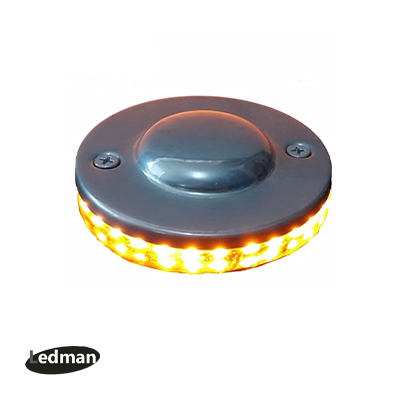 چراغ استخری روکار استیل دور نور 3 وات لدمان