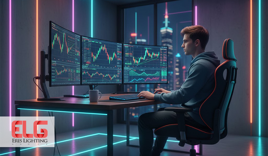 نورپردازی اتاق ترید