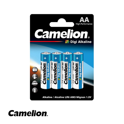 باتری قلمی دی جی آلکالاین کارتی 4 عددی کملیون Digi Alkaline