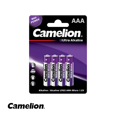 باتری نیم قلمی اولترا آلکالاین کارتی 4 عددی کملیون