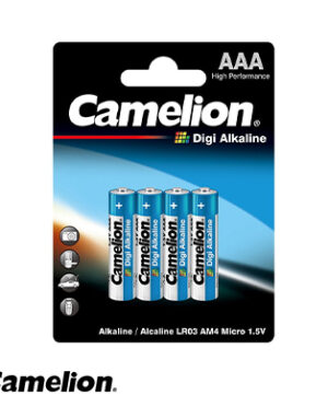 باتری نیم قلمی دی جی آلکالاین کارتی 4 عددی کملیون Digi Alkaline