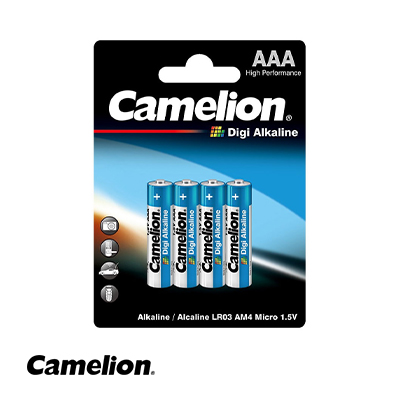 باتری نیم قلمی دی جی آلکالاین کارتی 4 عددی کملیون Digi Alkaline